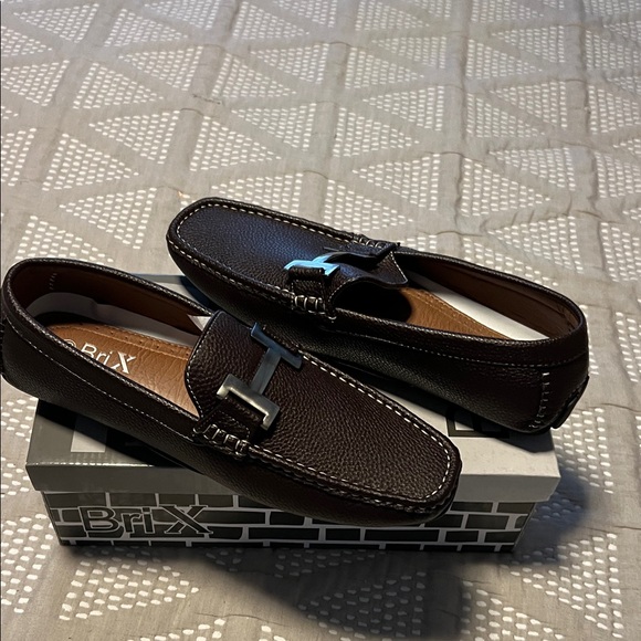 BriX Other - Men's Chocolate Leather Slip-On Loafers